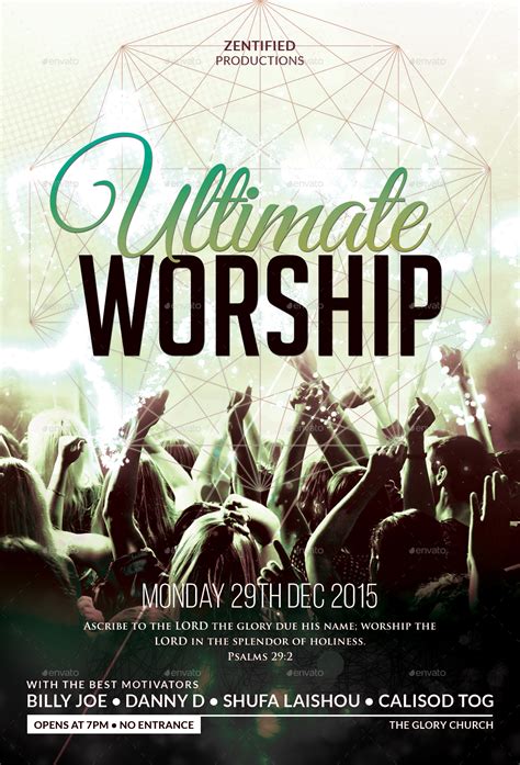 ultimate worship flyer  zentify graphicriver