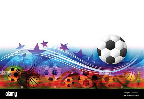 abstract sports background  soccer ball football field stock