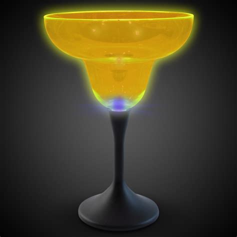 Yellow Neon Led Margarita Glasses Yellow And Gold Shop
