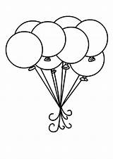Ballon Balloons Ausmalbilder Kreis Remarkable Clipground sketch template