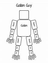 Gallon Guy Sheet Coloring sketch template