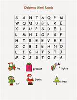 Word Christmas Search Kids Easy Searches Printable Puzzles Children Words Simple Worksheets Holiday Preschool Visit Xmas Freebies Printables Classroom Pages sketch template