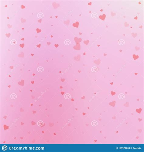 Red Heart Love Confettis Valentine`s Day Falling Stock Vector