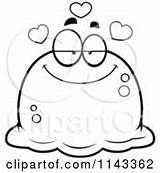 Blob Pudgy Infatuated Clipart Vector Cartoon Cory Thoman Grinning Illustration Green Coloring Royalty sketch template
