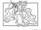 Pony Little Coloring Princess Pages Celestia Unicorn Coloriage Kids Print Pretty Printable Friendship Magic Book Color Colorings Sheets Spike Colouring sketch template