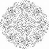Mandala Coloring Pages Butterfly Flower Designs Creative Color Haven Printable Mandalas Book Dover Rocks Sheets Flowers Pattern Printables Colouring Adults sketch template