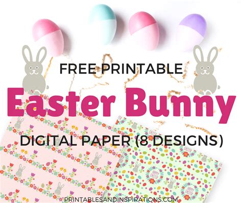printable easter bunny digital paper printables  inspirations