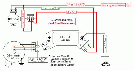 gm hei distributor  coil wiring diagram wiring diagram