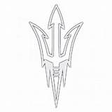 Outline Fork Asu Cliparts Clipart Clip Library Sparky sketch template