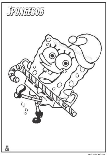 spongebob christmas coloring pages part