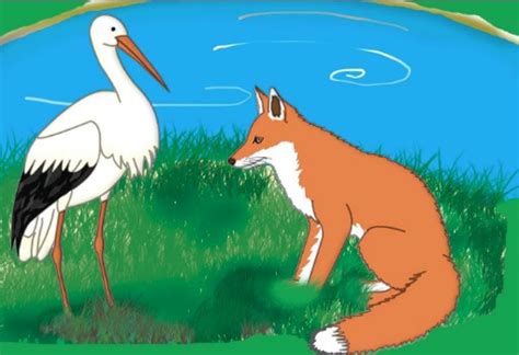 Fox And Crane Story In English Storyrevelaers