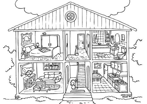 printable house coloring pages  kids house colouring pages