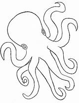 Octopus Outline Coloring Template Pages Print Jellyfish Drawing Crafts Printable Colorluna Sea Color Size Pattern Templates Kids Painting Animal Coral sketch template