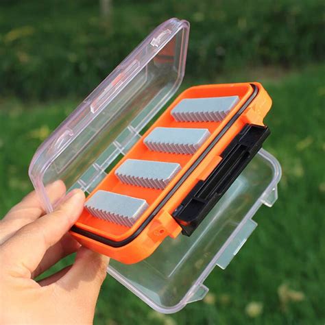 waterproof fly fishing double side clear slit foam fly fishing boxes plastic fly box tackle case