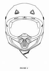 Helmet Coloring Bike Drawing Motorcycle Sketch Pages Template Patents Templates sketch template