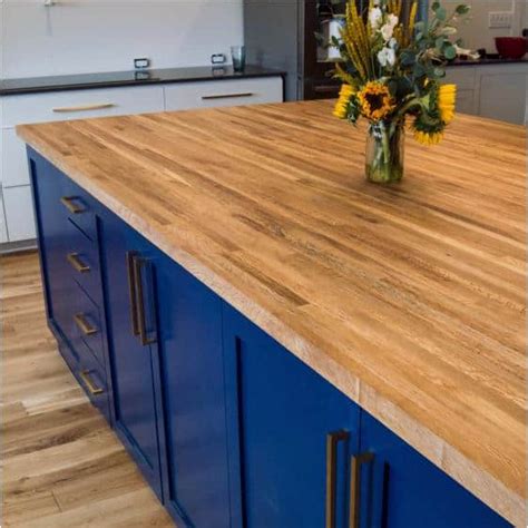 tanoak butcher block solid wood surface