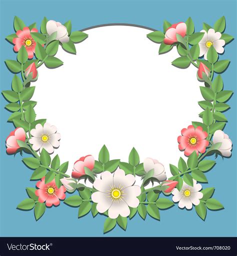 paper flowers border royalty  vector image
