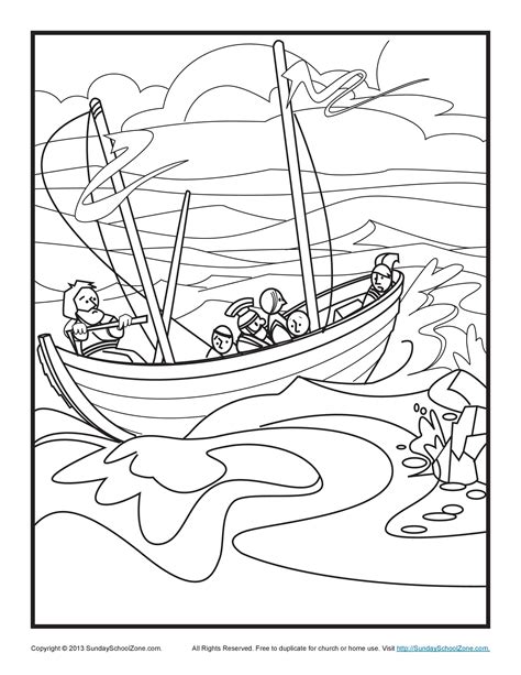 bible coloring pages pauls shipwreck