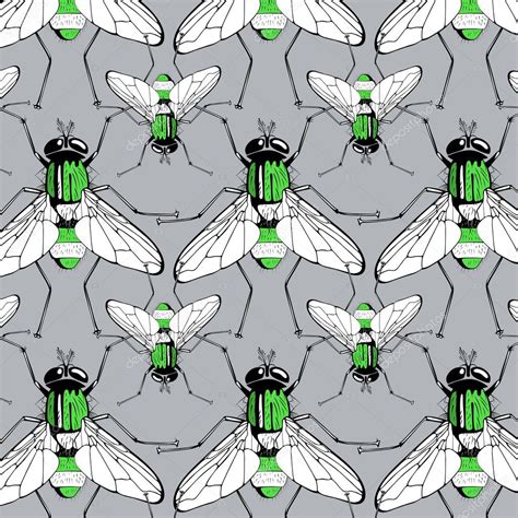 green fly pattern stock vector  ekataev