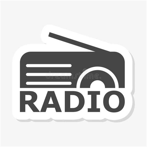 radio logo radio sticker stock vector illustration  antenna