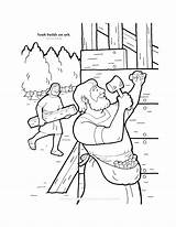 Coloring Ark Bible Pages Noah Kids Builds Stories Popular sketch template
