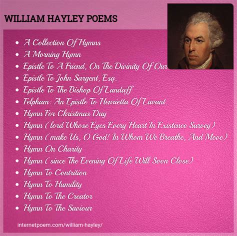 william hayley pure poems