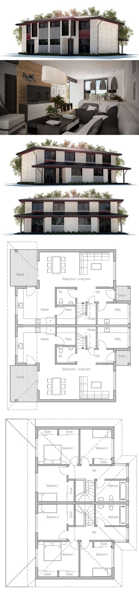 images  duplex house plans  pinterest house master bedrooms  contemporary