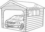Garage Coloring Book Template Pages Sketch sketch template