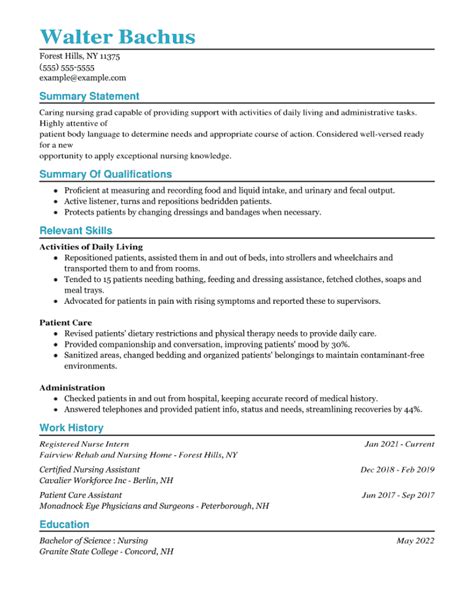 grad nursing resume examples  build