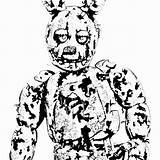 Springtrap Fnaf Coloring Pages Foxy Drawing Nightmare Spring Trap Body Bonnie Colouring Color Printable Getcolorings Getdrawings Print Collection Colori Deviantart sketch template