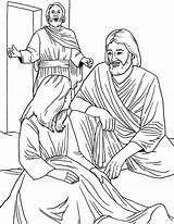Jesus Coloring Jairus Daughter Heals Miracles Pages Printable Netart Print Getcolorings sketch template