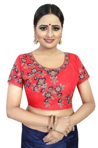 kalapy fashion paper silk embroidery designer unstitched blouse  rs piece blouse fabric