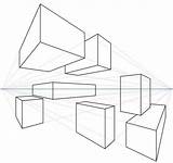 Perspective Drawing Point Cube Two Shapes Boxes Lessons Horizon Line Rubiks Project Box Three Draw Getdrawings Vanishing Seven Dimensional Visit sketch template