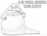 Jabba Hutt Alphabet sketch template