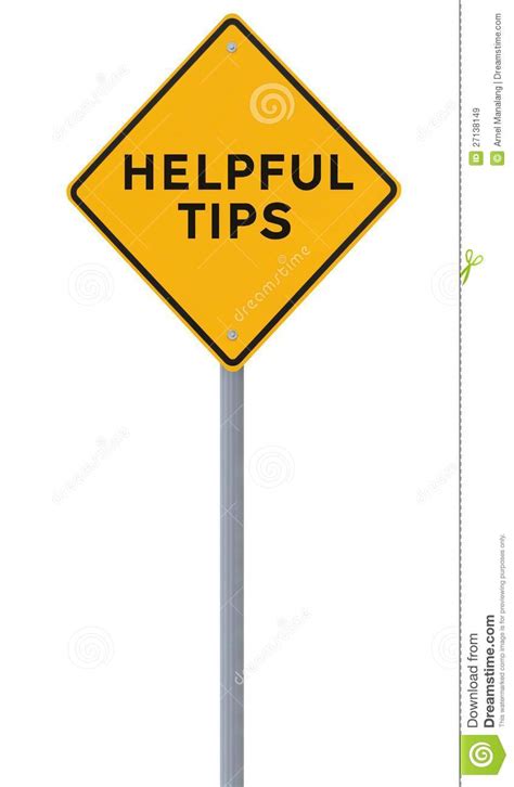helpful tips stock image image  advice sign