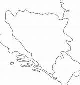 Map Bosnia Outline Blank Herzegovina Line Drawing Clipartbest Clipart Cliparts sketch template