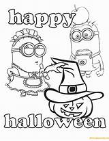 Halloween Coloring Pages Minion Happy Minions Printable Color Ecoloringpage Kids Print Drawings Online Google Popular Coloringpagesonly Discover sketch template