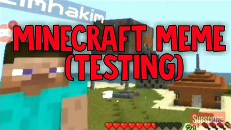 Minecraft Meme Test Youtube