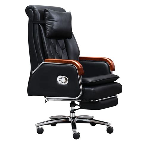 Cameron Leather Massage Executive Office Chair With Footrest