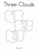 Coloring Clouds Three Print Ll Noodle Twisty sketch template