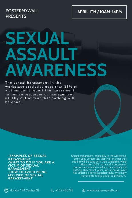 Sexual Assault Awareness Month Flyer Template Postermywall