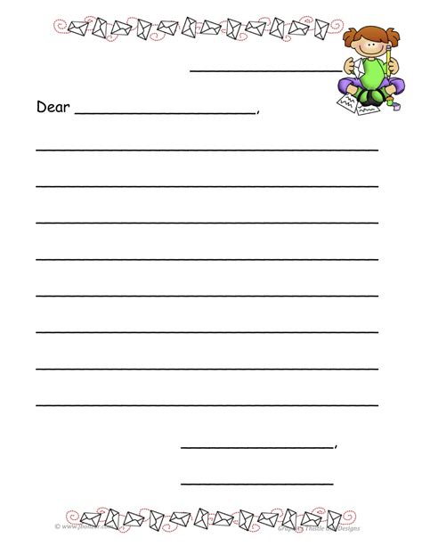 images  printable friendly letter writing template writing