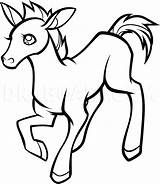 Foal Dragoart sketch template