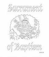 Coloring Pages Catholic Baptism Sacraments Sacrament Kids Symbols Crafts Colouring Sheets Printable Seven Scribd Cross Printables Church sketch template