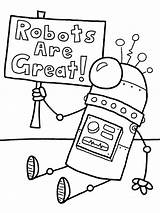 Robot Pages Coloring Coloring4free Kids Print Printable Robots Inktober Funny Getcolorings Worksheets sketch template