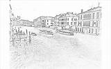 Canal Coloring Venice Grande sketch template