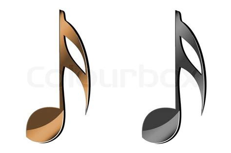 illustration der musik zeichen auf weissem hintergrund vektorgrafik