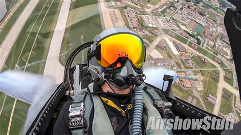 F 16 Cockpit Cam With Flares Pacaf Demo Team Youtube