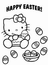 Kitty Coloring Hello Pages Easter Printable Happy Kids Cute Shopping Colouring Color Print Egg Mall Forever Cards Card Fun Posted sketch template