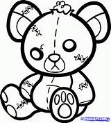 Bear Stitched Bears Gangsta Scary Voodoo Graffiti Panda Getdrawings Dragoart Oso sketch template